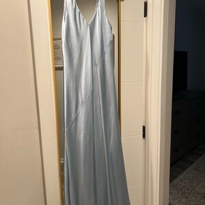 Line & Dot Satin Dress